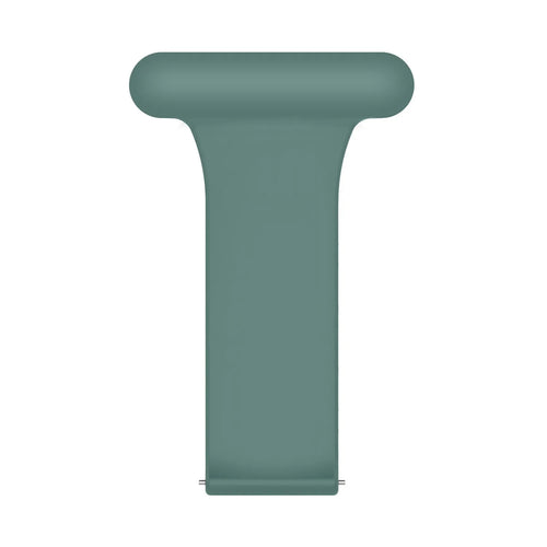 Silicone Nurse Fob, green, laid flat, joined, direct top view