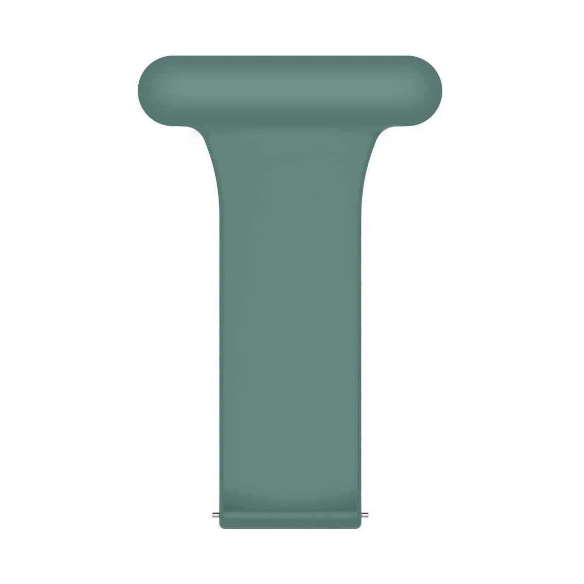 Silicone Nurse Fob, green, laid flat, joined, direct top view