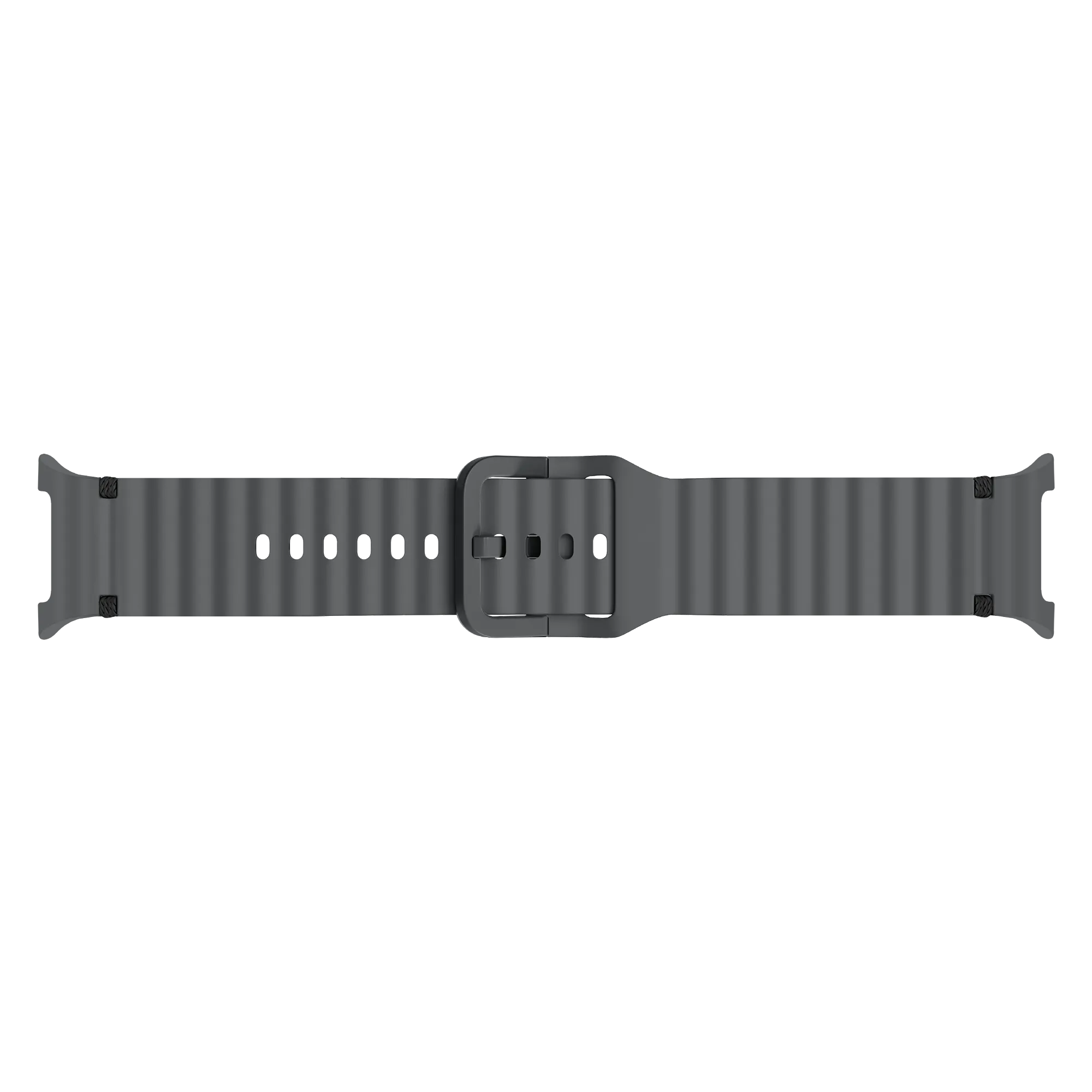 Samsung Galaxy Watch 8 Classic wave siliconen bandje (donkergrijs)