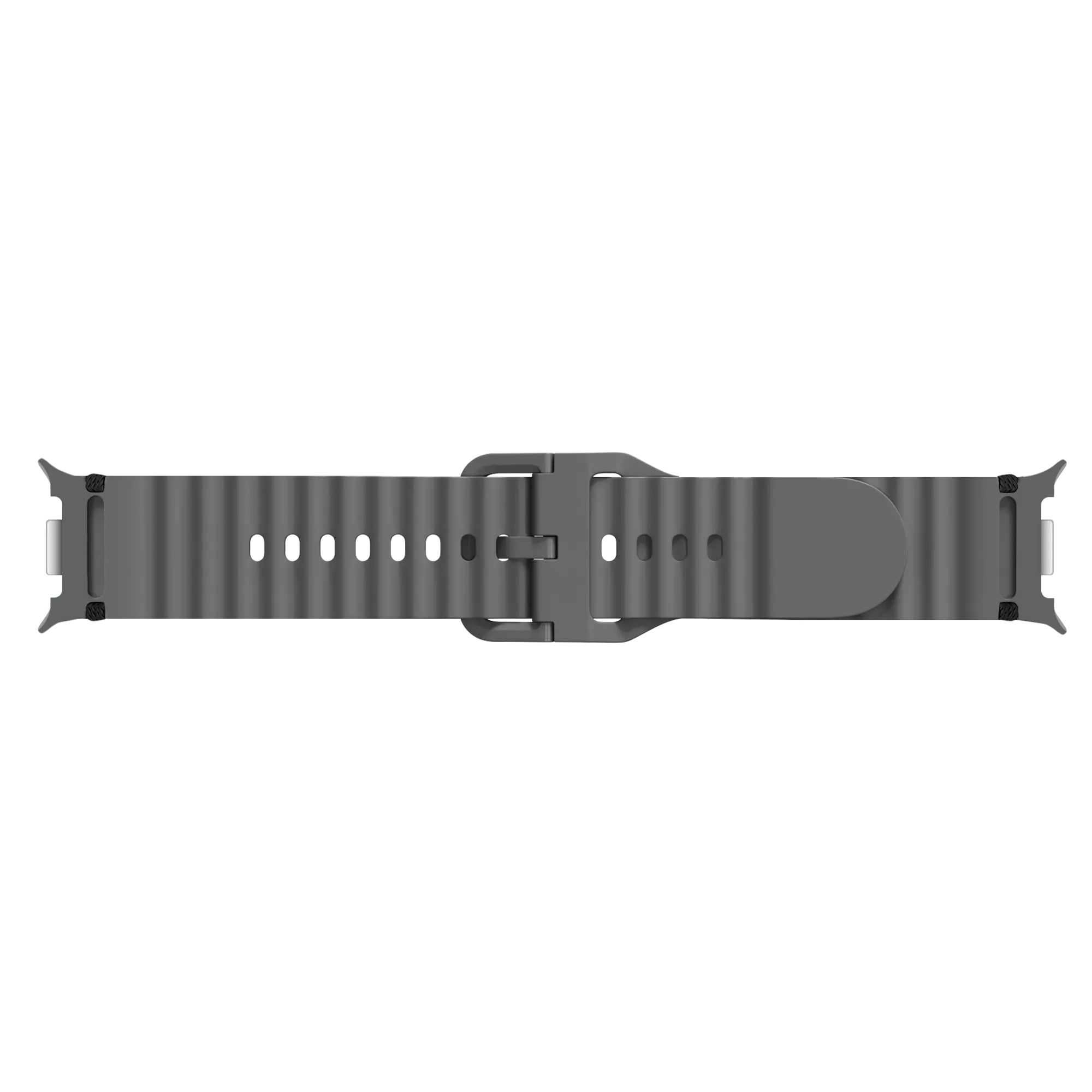 Samsung Galaxy Watch 8 Classic wave siliconen bandje (donkergrijs)