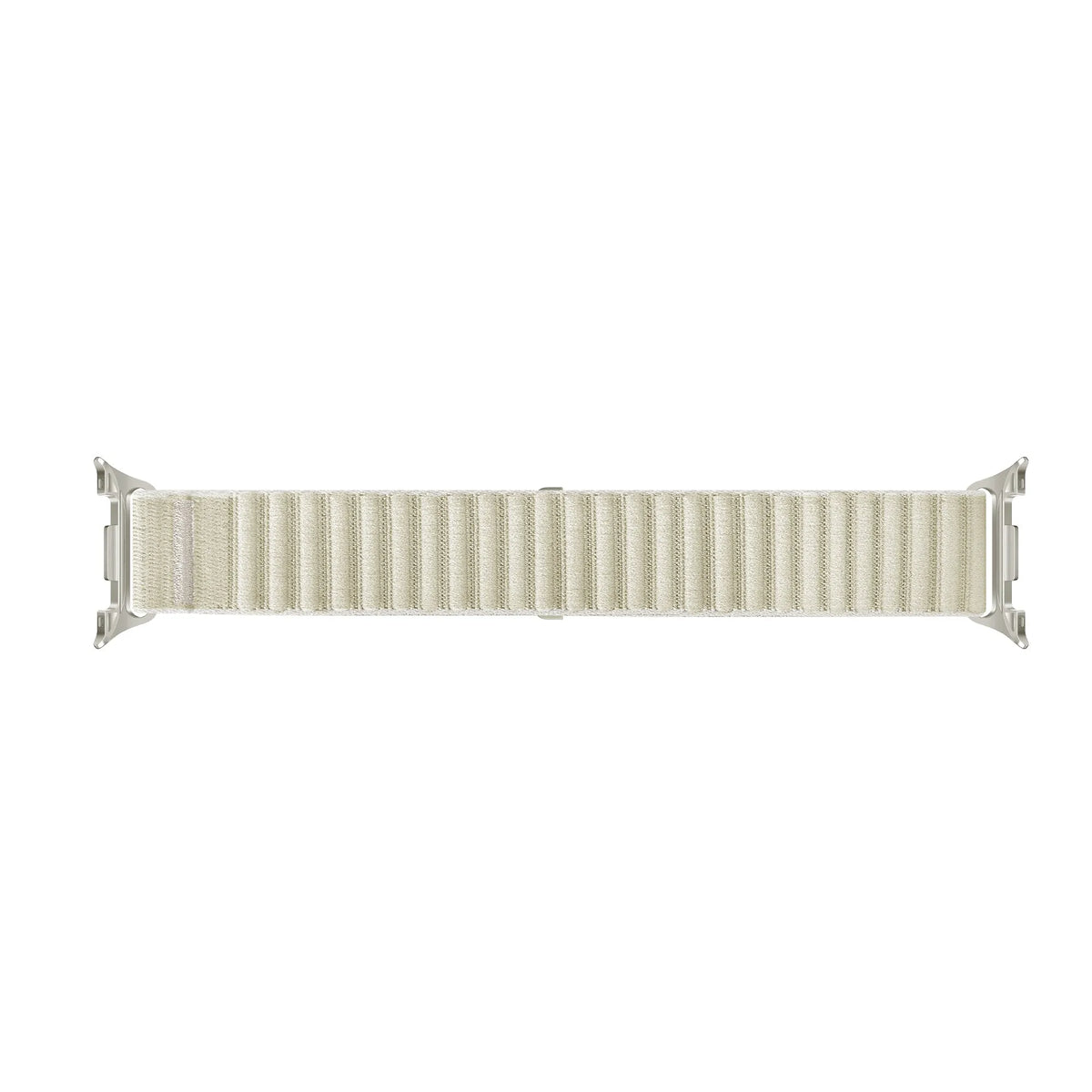 Wave Nylon Strap, starlight, laid flat, joined, direct top view