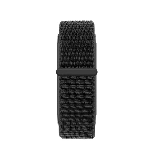 Nylon Strap 'Classic', black, laid flat, joined, direct top view