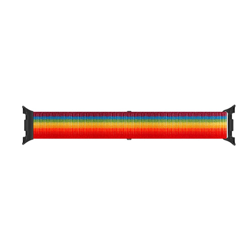 Nylon Strap, rainbow, laid flat, joined, direct top view