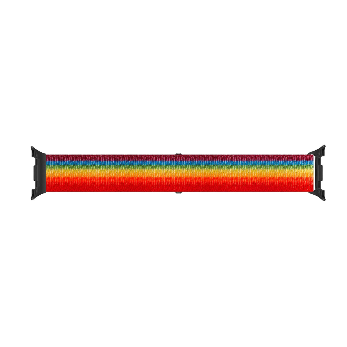 Nylon Strap, rainbow, laid flat, joined, direct top view