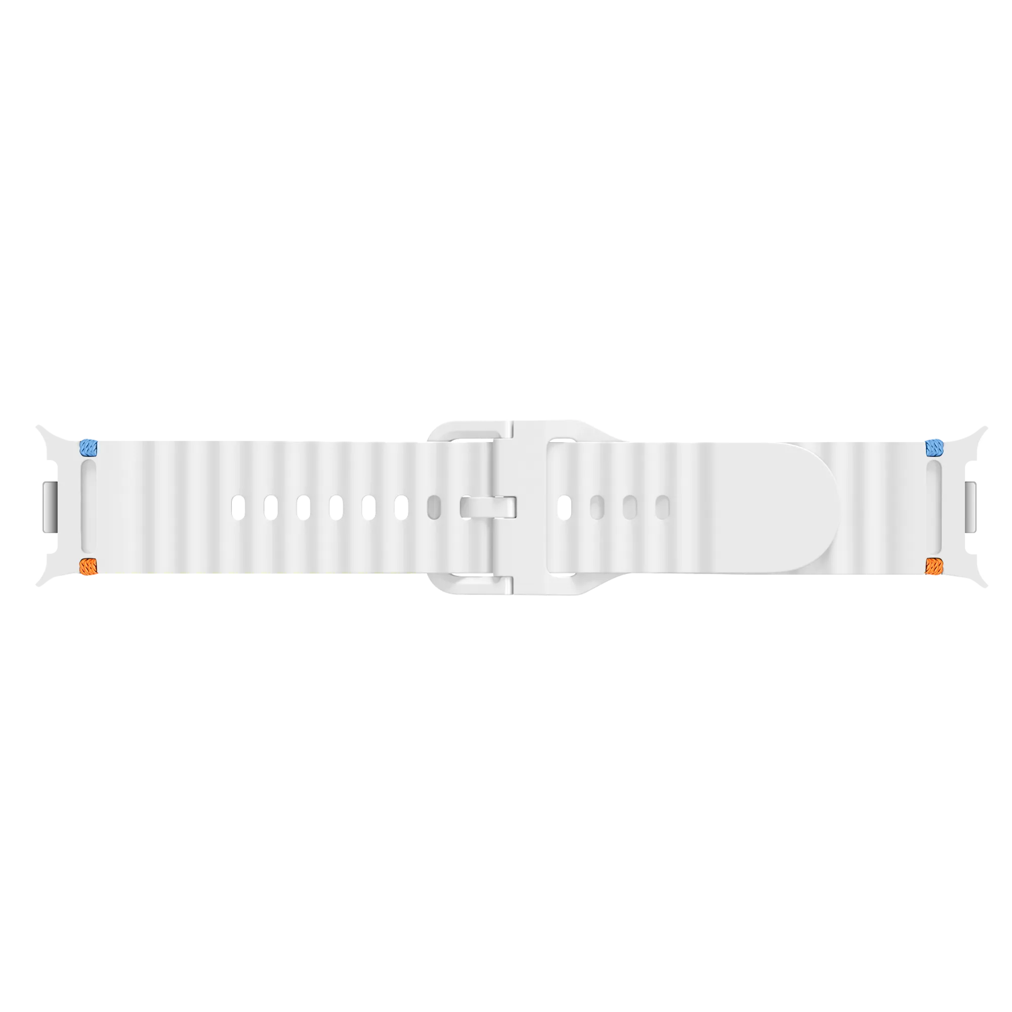 Samsung Galaxy Watch 8 - 40mm Wave Silicone Strap (White)