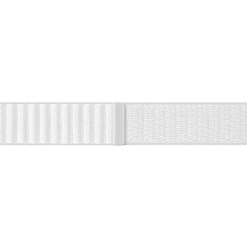 Nylon Fabric Strap, white, laid flat, joined, direct top view
