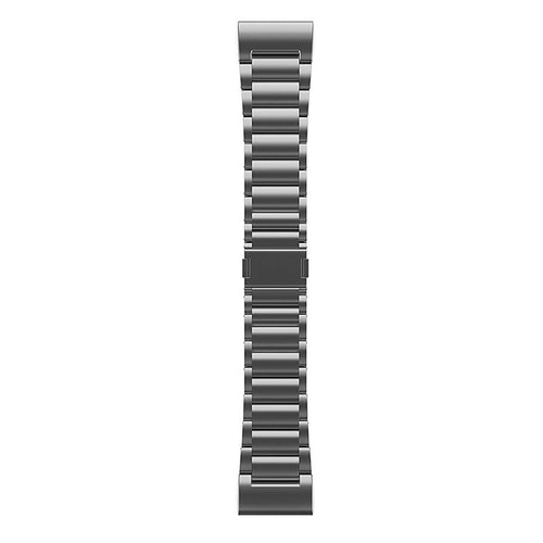 Magnetic Titanium Strap, graphite, laid flat, joined, direct top view