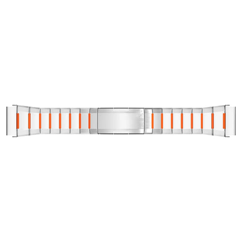 Polar Grit X Pro 'One Push' Steel Hybrid Strap (Titanium/Orange)