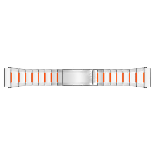 OnePlus Watch 'One Push' Steel Hybrid Strap (Titanium/Orange)