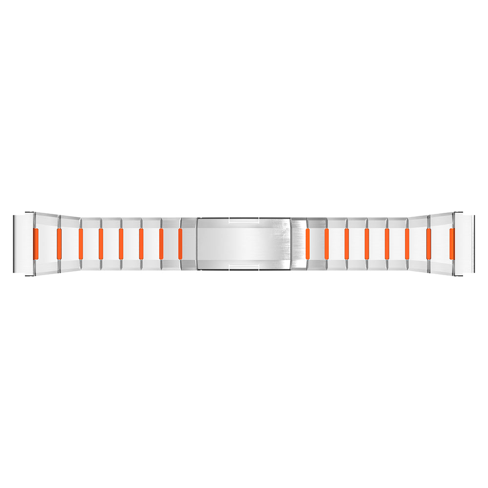 OnePlus Watch 'One Push' Steel Hybrid Strap (Titanium/Orange)