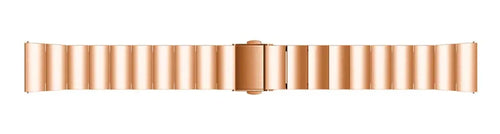 Premium Metal Strap, rose gold, laid flat, joined, direct top view