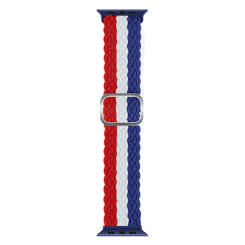 Braided Nylon Strap, laid flat, joined, direct top view
