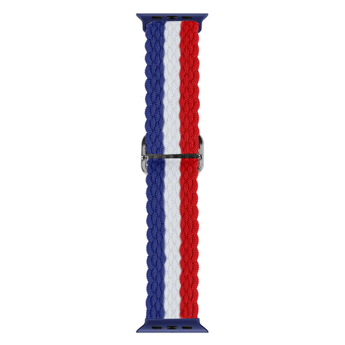 Braided Nylon Strap, laid flat, joined, direct top view