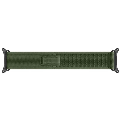 Trail Nylon Strap, army green, laid flat, joined, direct top view
