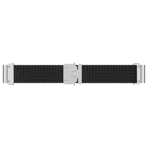 Garmin Fenix 6 Braided Strap P-Buckle (Black with Silver)