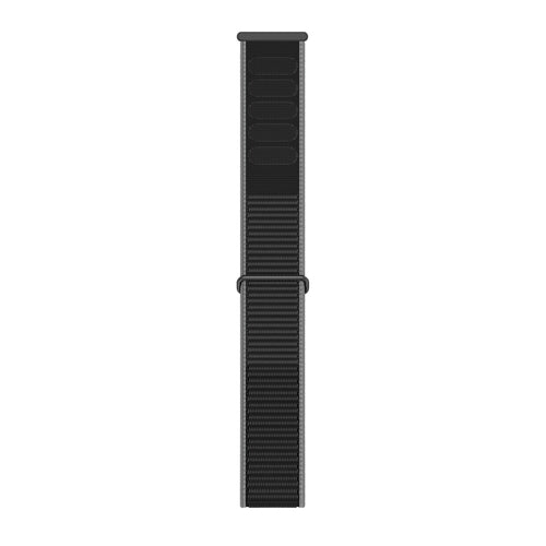 Nylon Strap 'Classic', charcoal, laid flat, joined, direct top view
