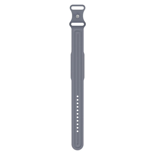 Silicone Strap 'Classic', grey-blue, laid flat, joined, direct top view