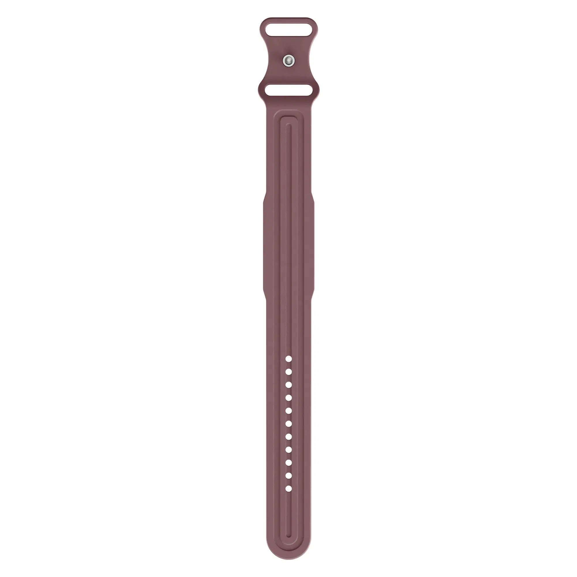Silicone Strap 'Classic', light plum, laid flat, joined, direct top view