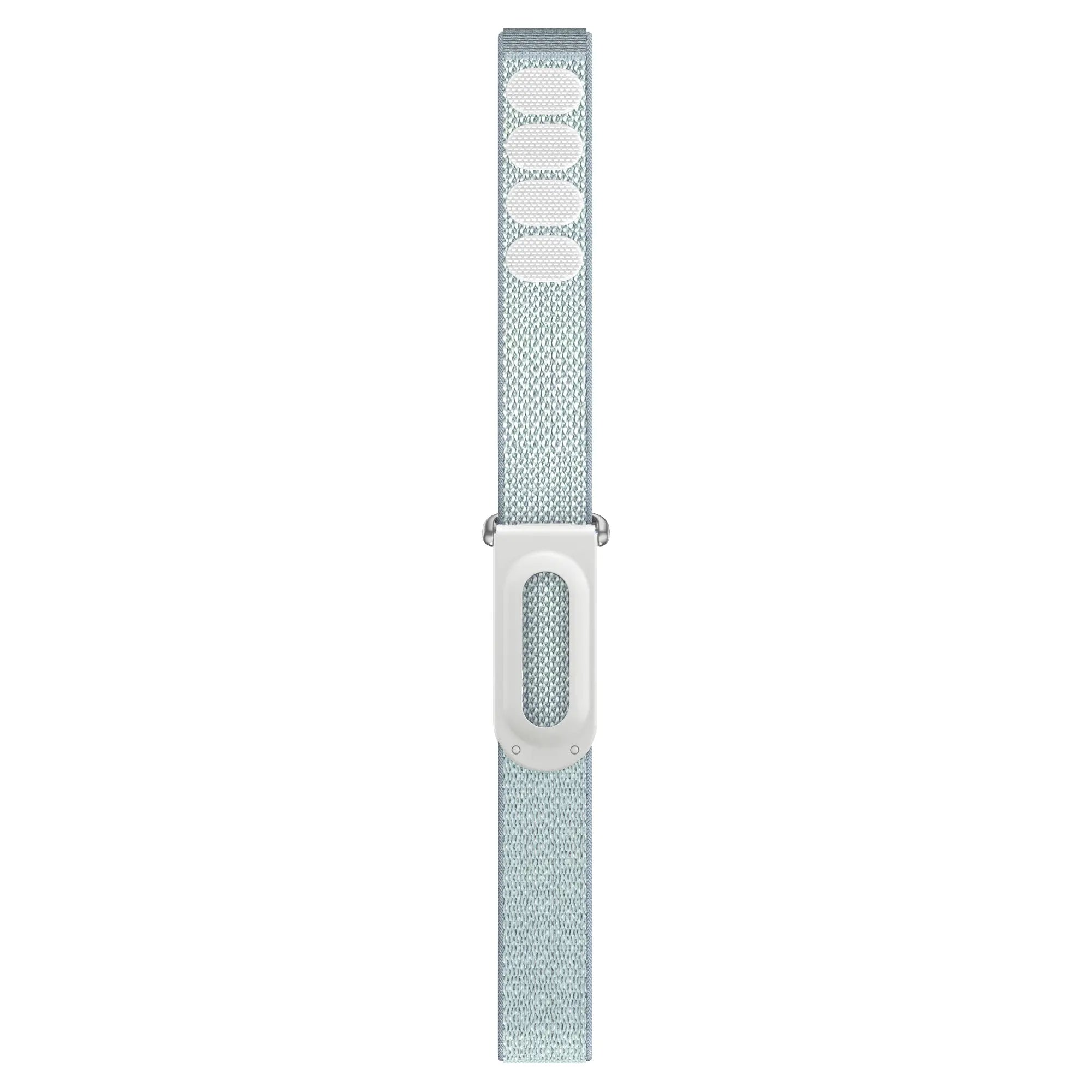 Nylon Strap 'Classic', mist blue, laid flat, joined, direct top view