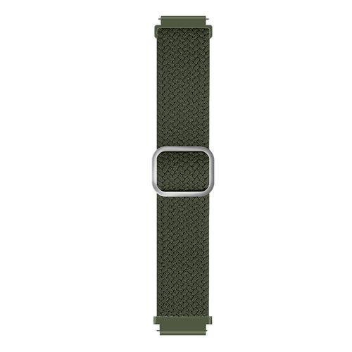 Nylon Adjustable Braided Strap, green, laid flat, joined, direct top view