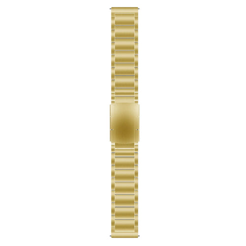 Titanium Strap, gold, laid flat, joined, direct top view