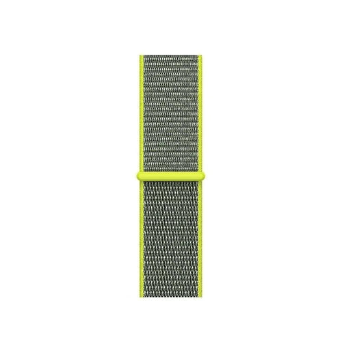 Nylon Strap, fluorescent, laid flat, joined, direct top view