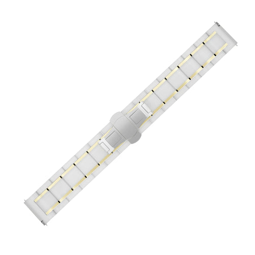 Amazfit GTS 4 Ceramic Steel Strap (White/Gold)