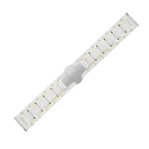 Samsung Galaxy Watch 5 Pro Ceramic Link Strap (White/Gold)