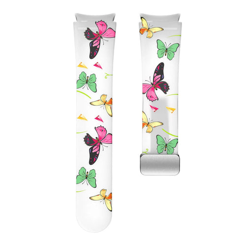 Silicone Magnetic Patterned Strap, laid flat, joined, direct top view