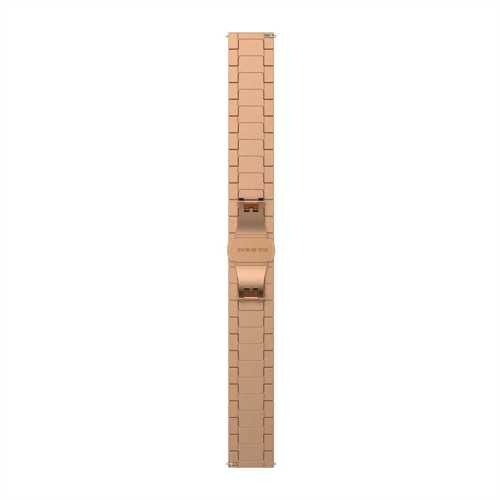 Metal Strap, rose gold, laid flat, joined, direct top view