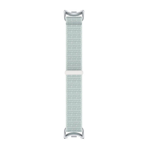 Modern Nylon Strap, cyan, laid flat, joined, direct top view