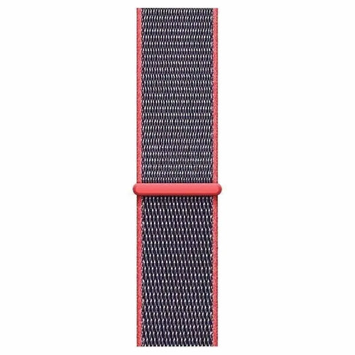 Nylon Strap, coral, laid flat, joined, direct top view