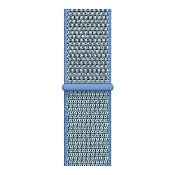 Nylon Strap, blue, laid flat, joined, direct top view
