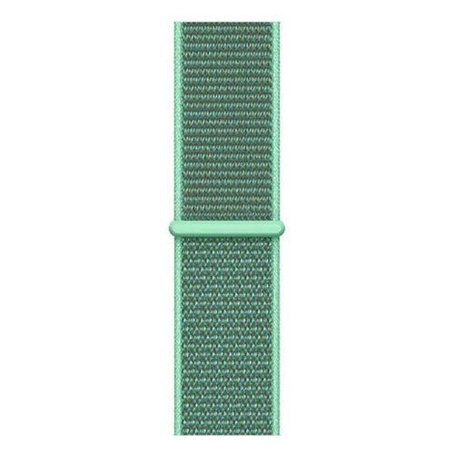 Nylon Strap, mint, laid flat, joined, direct top view