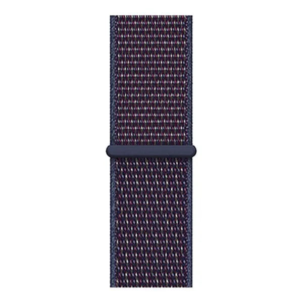 Nylon Strap, indigo, laid flat, joined, direct top view