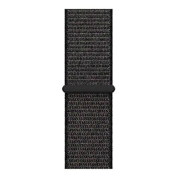 Nylon Strap, black, laid flat, joined, direct top view