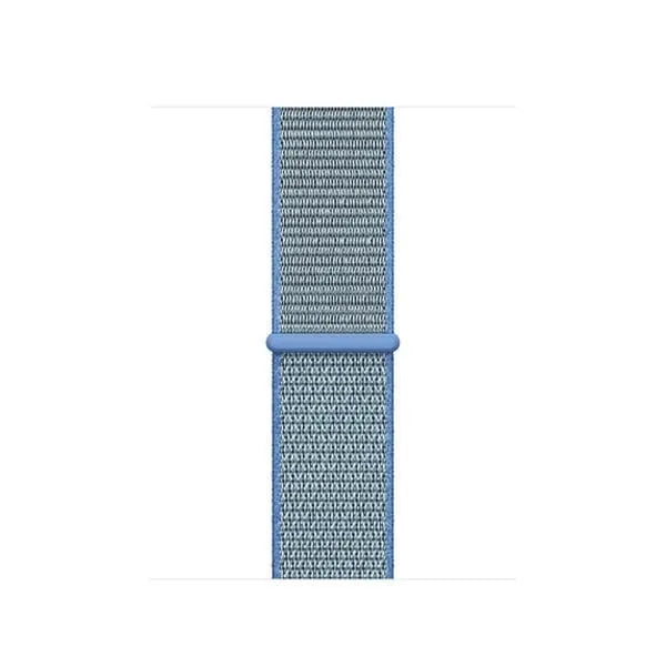Nylon Strap, blue, laid flat, joined, direct top view