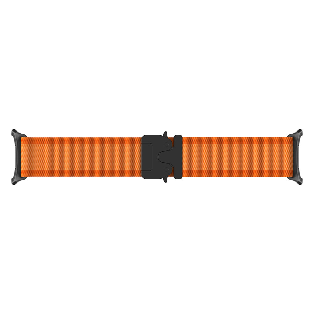 Samsung Galaxy Watch 9 - 40mm Outdoor Nylon Strap with P-Buckle (Orange/Black)