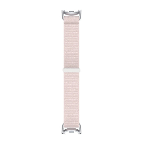 Modern Nylon Strap, light pink, laid flat, joined, direct top view