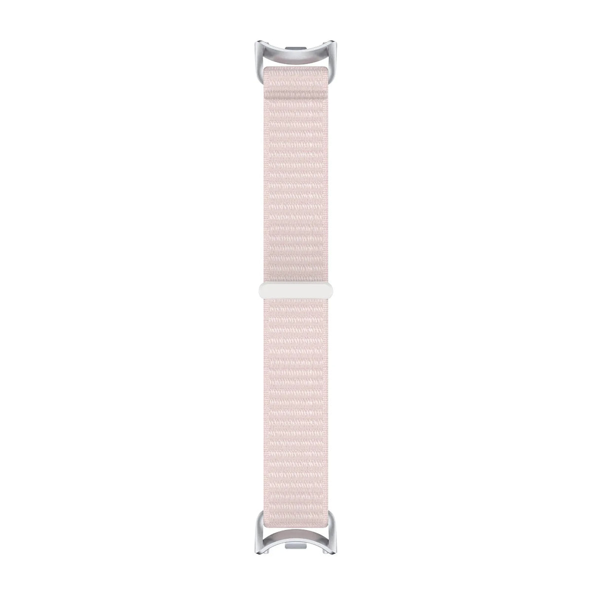 Modern Nylon Strap, light pink, laid flat, joined, direct top view