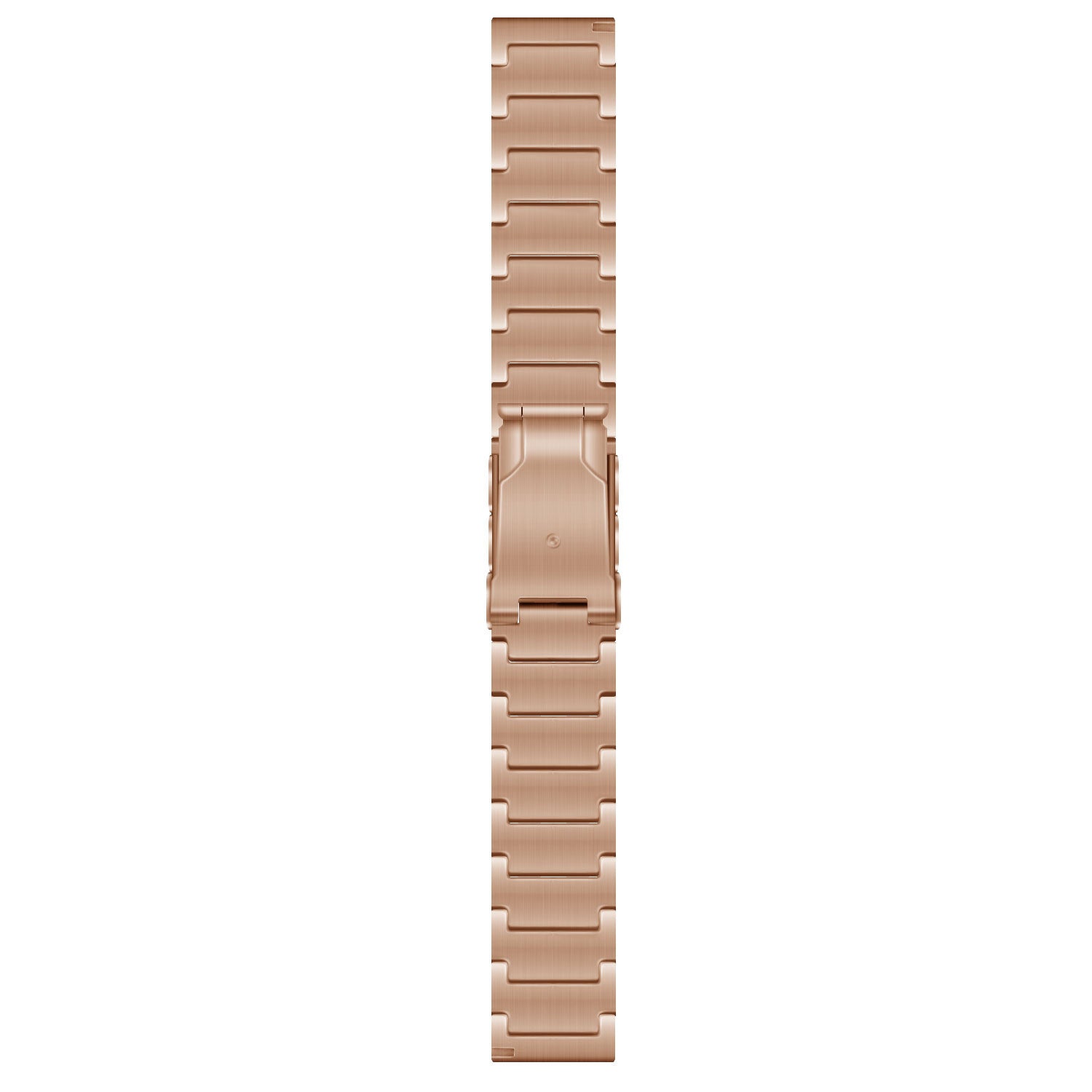 Titanium Strap, rose gold, laid flat, joined, direct top view