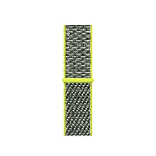 Nylon Strap, fluorescent, laid flat, joined, direct top view
