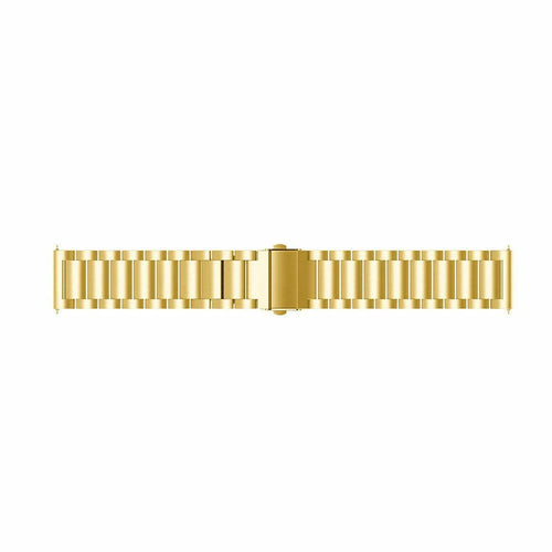 Steel Strap, gold, laid flat, joined, direct top view