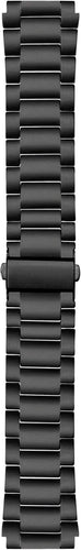 Titanium Strap, black, laid flat, joined, direct top view