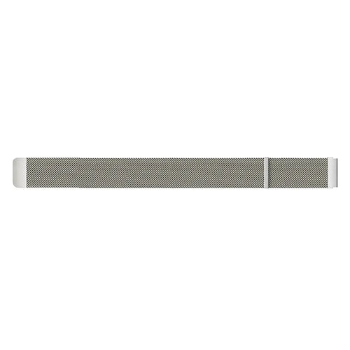 Milanese Strap, titanium, laid flat, joined, direct top view