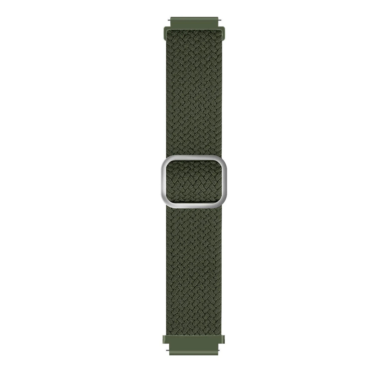 Nylon Adjustable Braided Strap, green, laid flat, joined, direct top view