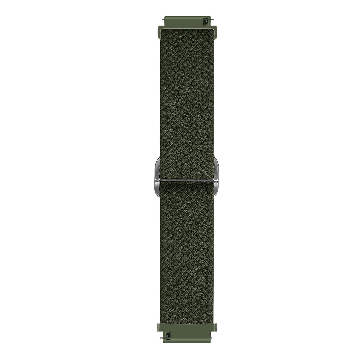 Nylon Adjustable Braided Strap, green, laid flat, joined, direct top view