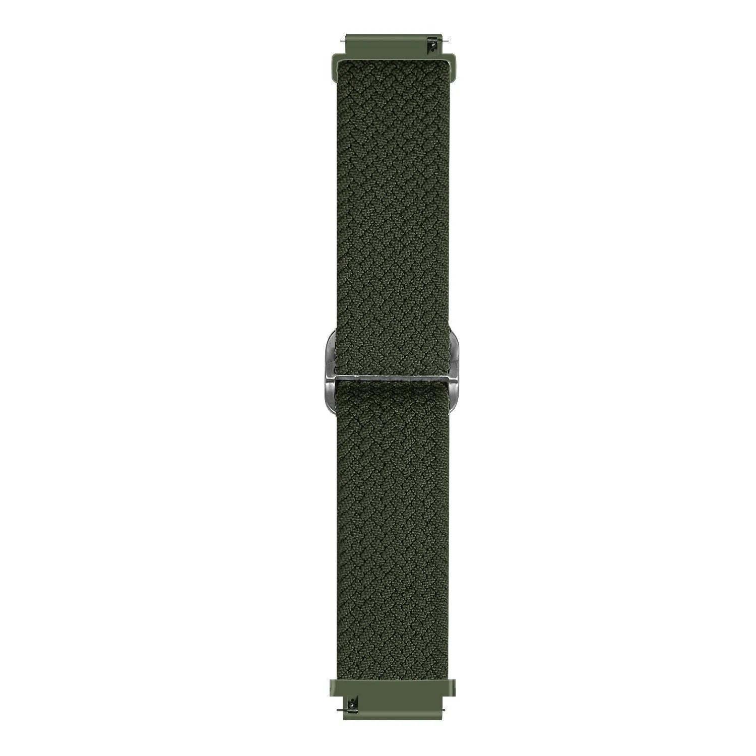 Nylon Adjustable Braided Strap, green, laid flat, joined, direct top view