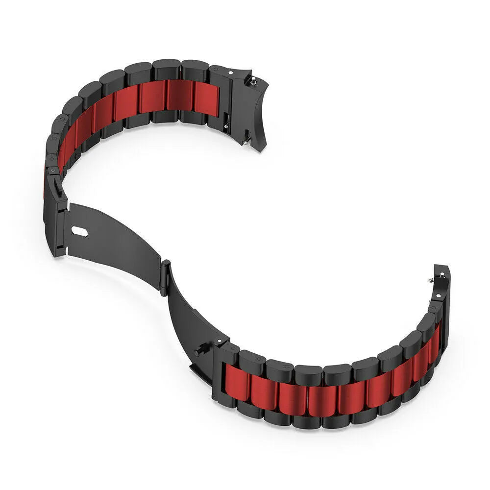 Steel Strap, black/red, laid flat, joined, direct top view