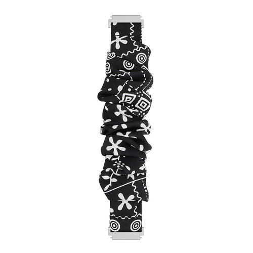 Samsung Galaxy Watch 4 40mm scrunchie bandje (zwart mix)